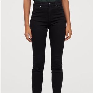 &DENIM Skinny Ankle Black Jeans Regular Waist